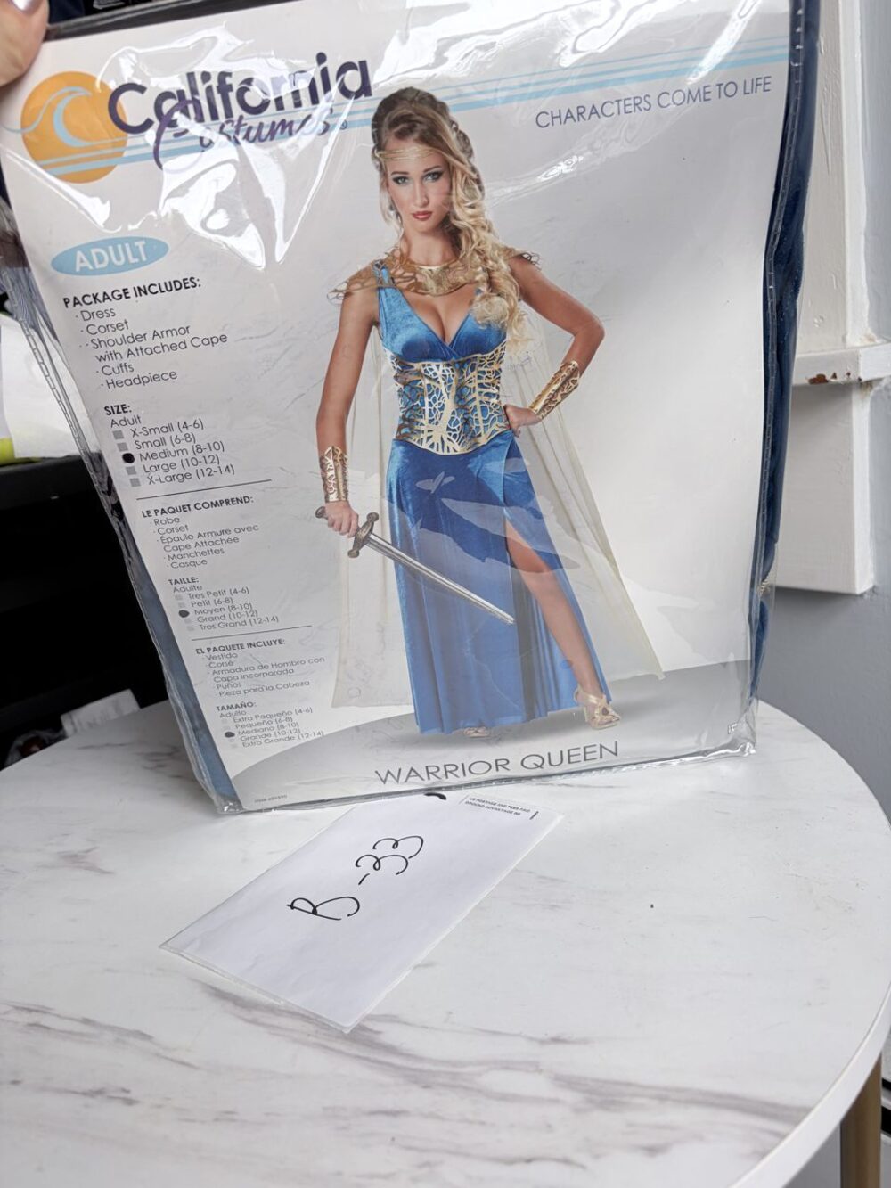 California Costumes Warrior Queen Adult Womens Halloween Costume Medium NIP